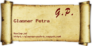 Glasner Petra névjegykártya